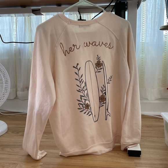 Her Waves Pink Floral and Fins Sweatshirt - medium, sold out! - Picture 9 of 11